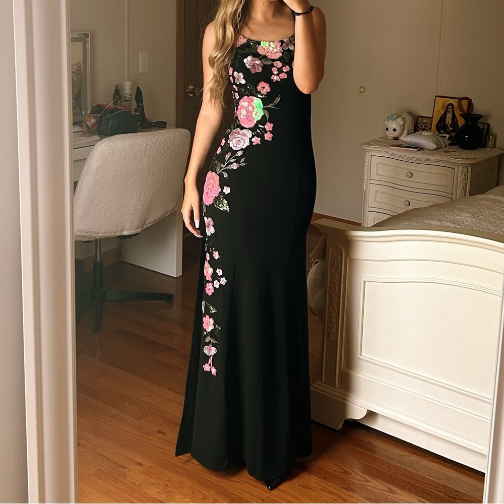 Black Floral Maxi Dress